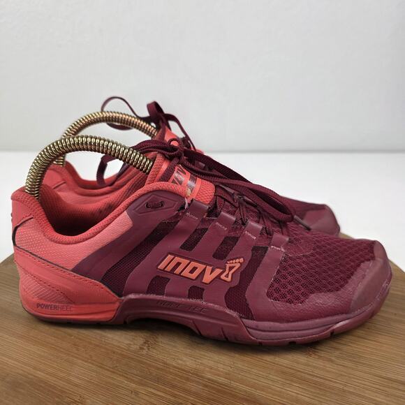 Inov-8 F-Lite 235 V2 Shoes Womens Size 8 Maroon Pink Powerheel Ropetec Training - Picture 7 of 16